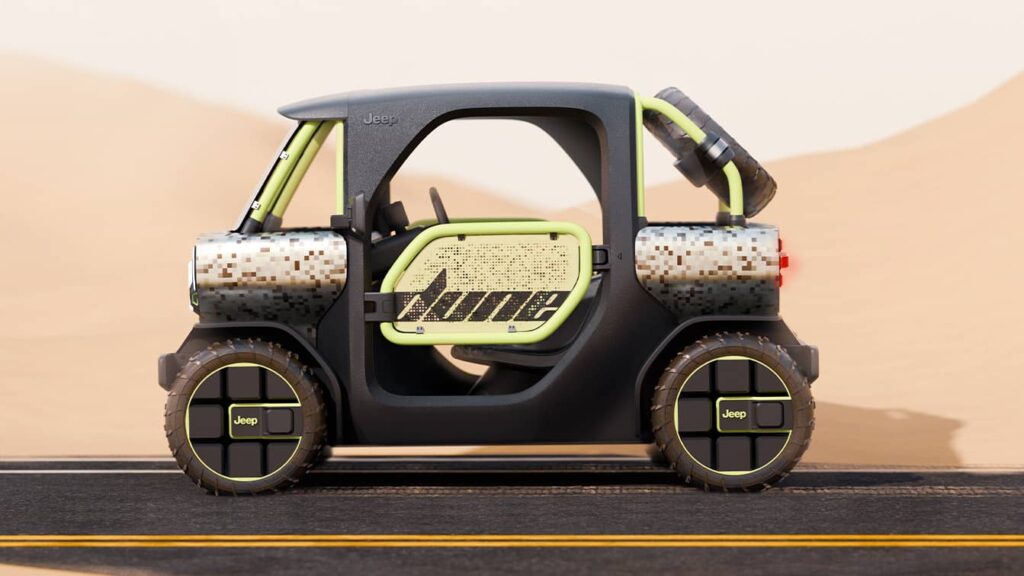 DUNE, concept che tramuta la Jeep in quadriciclo elettrico: un mini gigante Futuro Prossimo